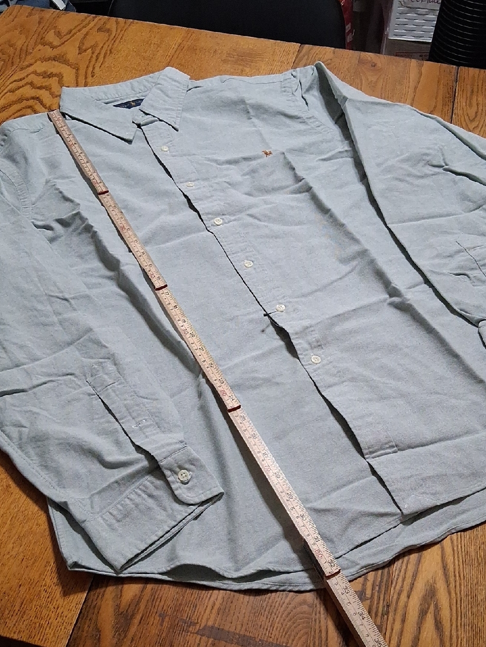 Ralph Lauren Shirt Mens NEW XXL 2XL Long Sleeves GREEN WHITE Button Down Cotton